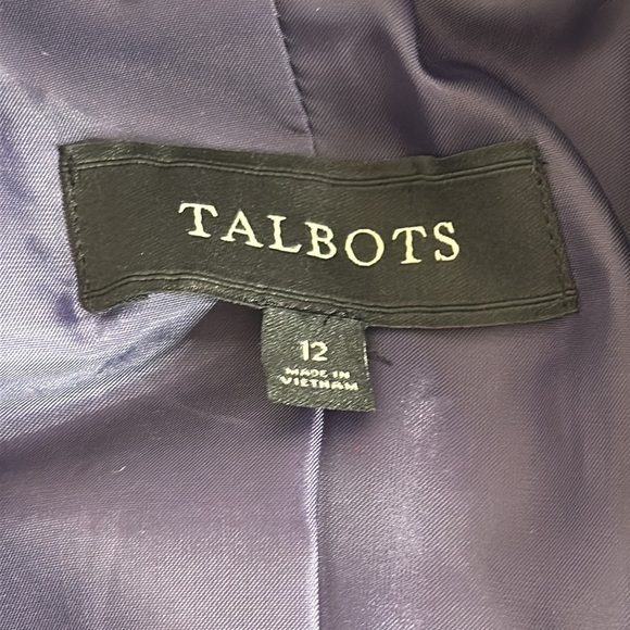 Talbots Purple Wool Blend Blazer Jacket Size 12 - Picture 7 of 8